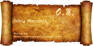 Odry Marcell névjegykártya